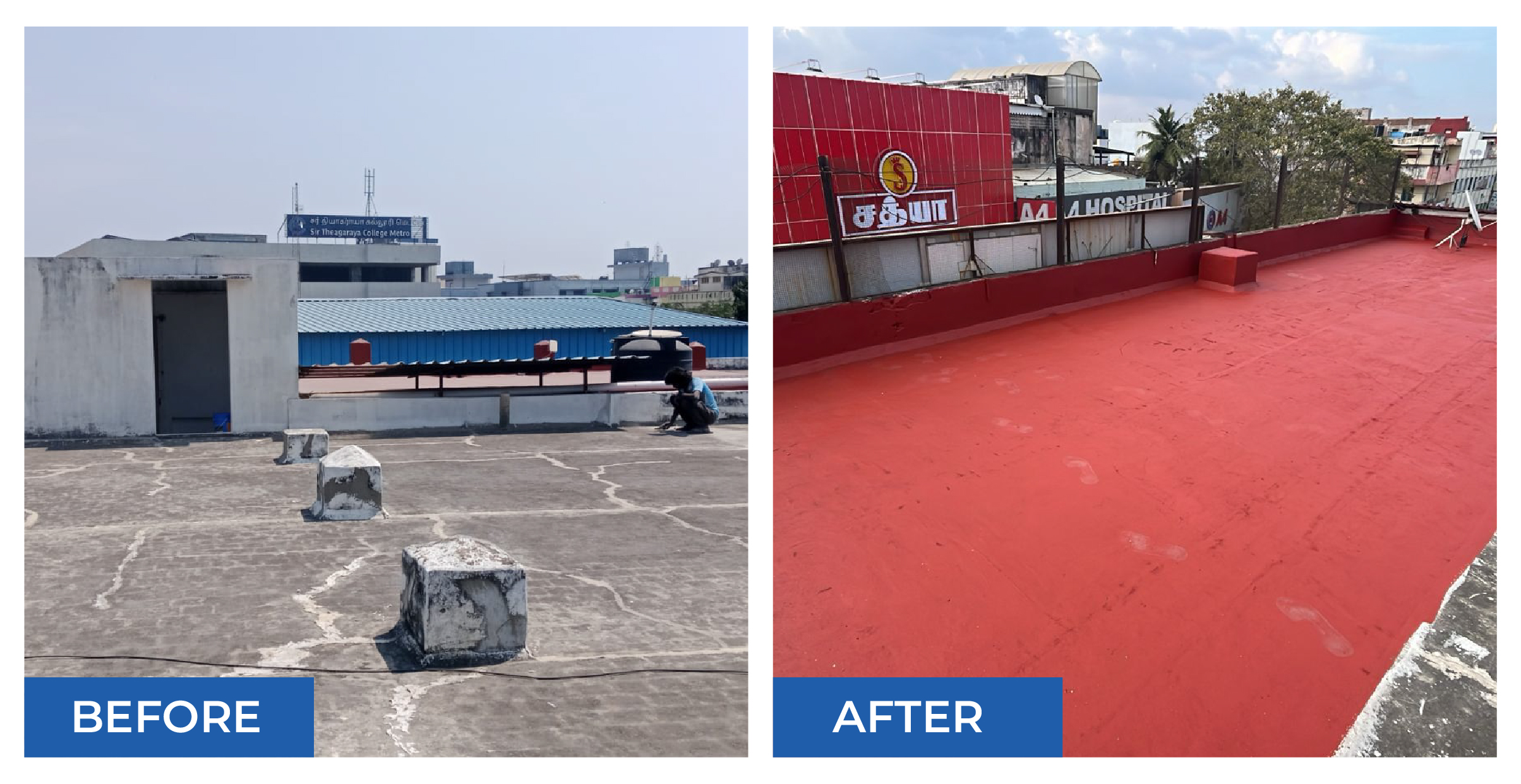 Terrace Waterproofing in Washermenpet